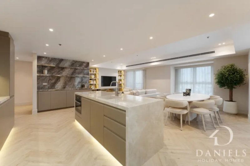 Daniels Fully Upgraded 3BR + maids | Princess Tower | Marina and Sea view