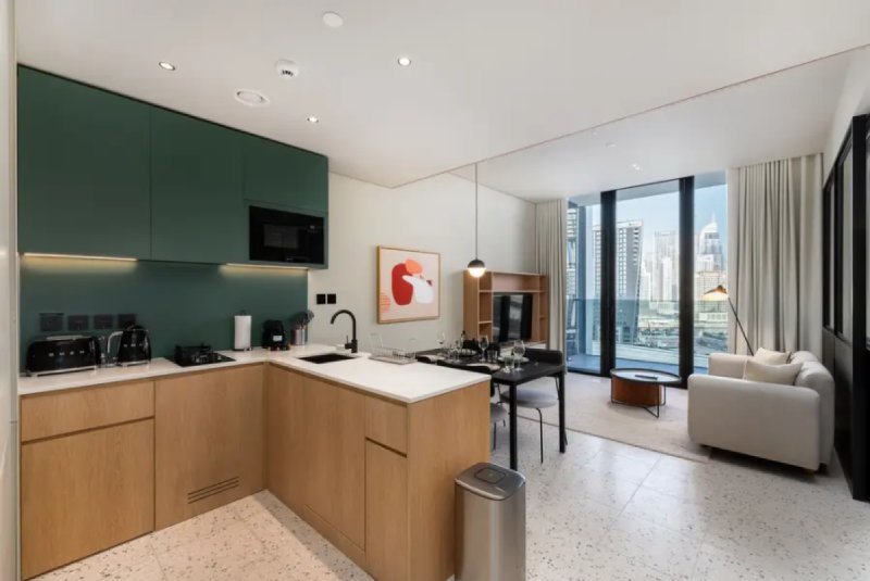 Modern Comfort: 1BR w/ Burj Khalifa View | UPSIDE, Business Bay