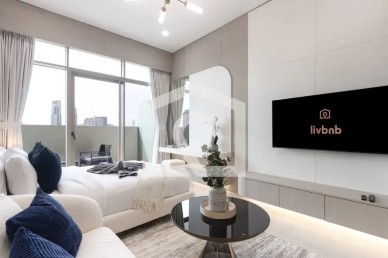 Elegant Designer Studio with Balcony & Rooftop Pool | JVC