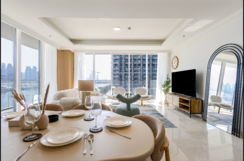 Beachfront 3BR at Palace Beach Residence with Skyline Views | Emaar Beachfront