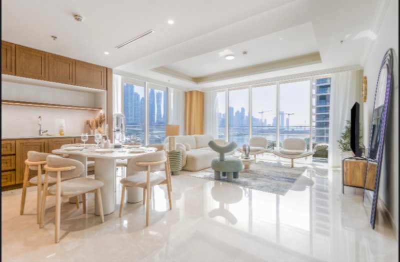 Beachfront 3BR at Palace Beach Residence with Skyline Views | Emaar Beachfront