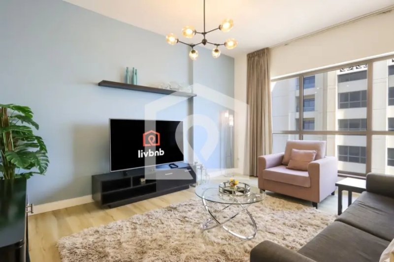 Livbnb- Stylish 2B in Shams with Marina View | Walk to Beach