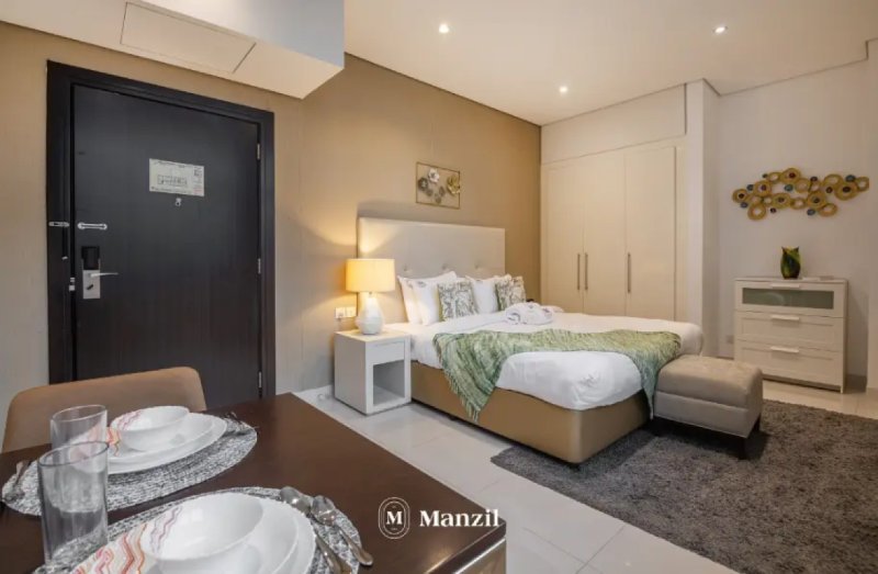 Luxury Studio close to Dubai Mall & Burj Khalifa | Damac Maison Cour Jardin, Business Bay