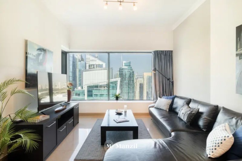 Fully Furnished 1BR | City & Marina View | Dubai Marina | Time Place Tower